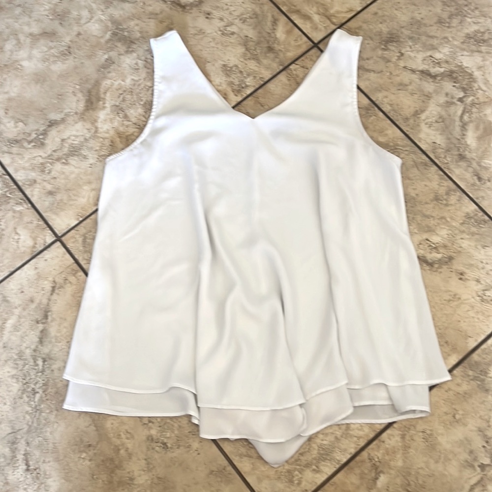 Limited White Flowy Tank